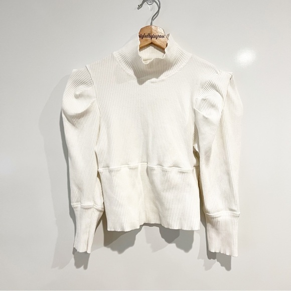 Free People Lala Ribbed Turtleneck Cropped Top - Picture 5 of 9